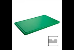 Schneideplatte 50x30x2cmH - grün mit Saftrille